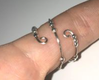 Anxiety ring in plated silver